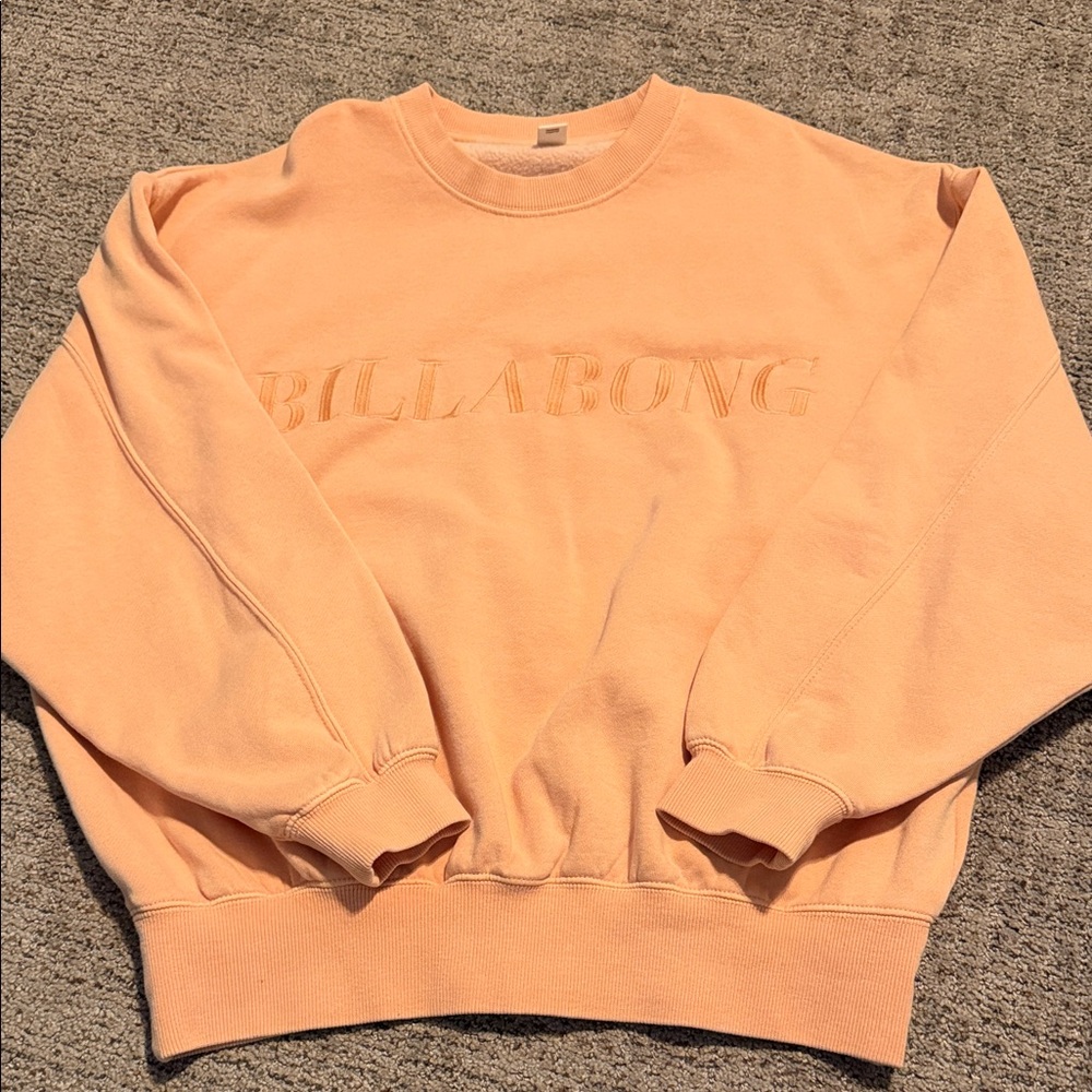 Billabong Light Orange/ Coral Crewneck Sweater